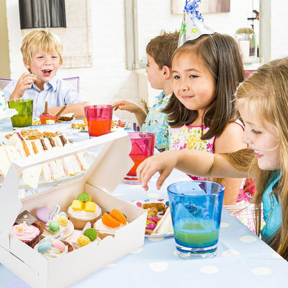 NPLUX 15 Pack Cupcake Boxes with Inserts 6 Holders, White Standard Bakery Boxes with Window Food Grade Cupcake Containers 6 Count for Muffins