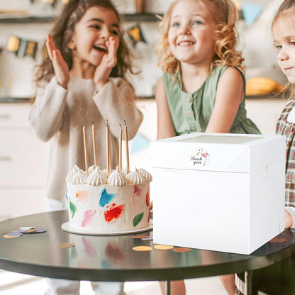16pcs 8x8x8 Inches Cake Boxes,8pcs White Bakery Boxes with Window and 8pcs Boards,Cajas storage for 8 inch Cake box, Disposable Pie Box, Father's Day,Wedding, Birthday, Party