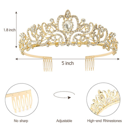 Princess Birthday Tiara - Happy Crown for Girls & Women, Decorative Accessory
