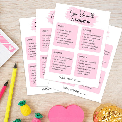 Birthday Party Game - Selfie Scavenger Hunt, Girl Birthday Party Activity Favor, Set of 20 Games Cards, Birthday Supplies, Activity Decorations -B07