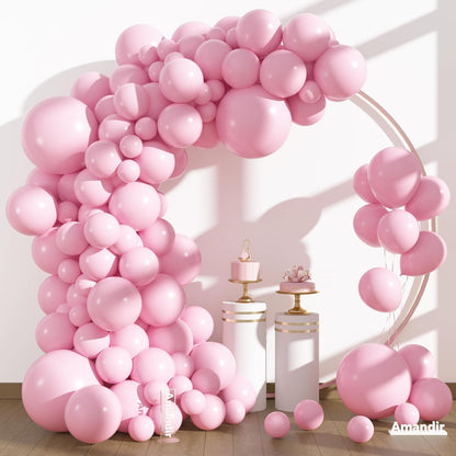 Amandir 153pcs White Sand Balloons Arch Garland Kit Different Sizes 18 12 10 5 Inch Cream Beige Sand White Latex Balloon for Birthday Boho Neutral Baby Shower Wedding Anniversary Party Decorations