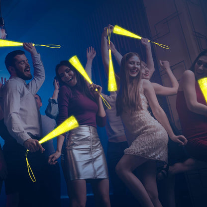 24 Pack Red Glow Fiber Optic Wands Bulk Huge Light up Wand Glow Sticks 14.2 Inch with 3 Light Modes for Christmas Valentine's Day 4th of July Concerts Clubs