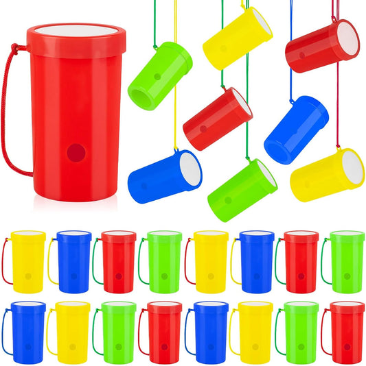 Demonwer 12 Pcs Mini Air Horns 3 Inch Noisemakers for Sporting Events Loud Noise Maker Blow Horn Noise Whistle with Lanyard for Birthday Holiday Party Graduation Celebrations Goodie Bag Fillers
