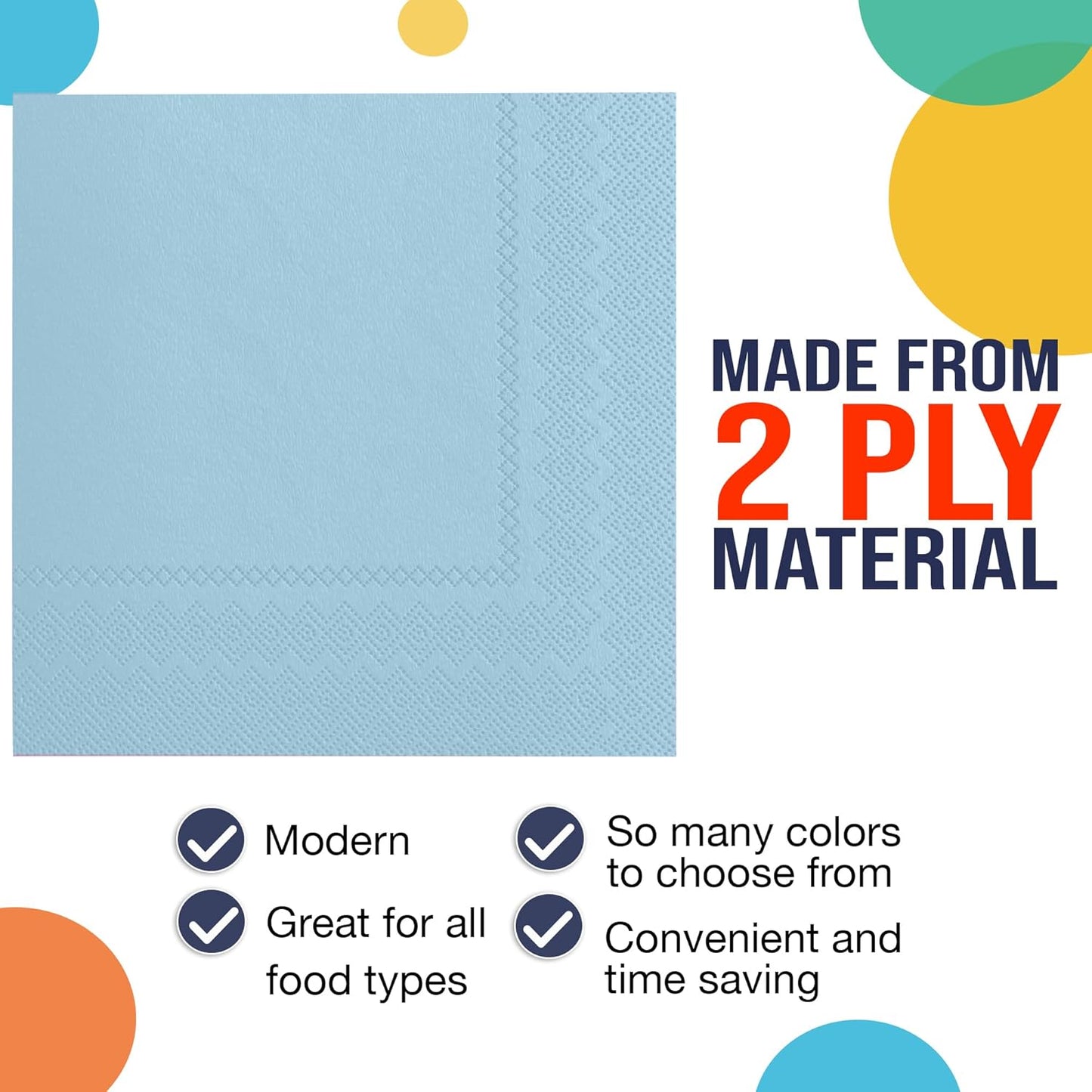 Party Solids Purple Paper Napkins Disposable Everyday 50 Pcs 2 Ply Purple Dinner Napkins Paper Everyday For Parties & Party Supplies