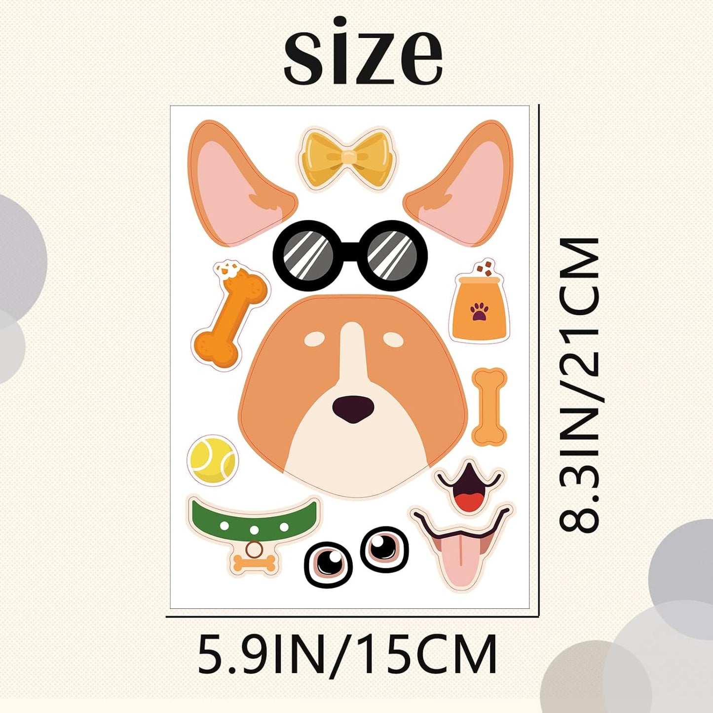 24 Sheets Cupcake Make a Face Sticker Sheets for Kids Todders Activities, Make Your Own Stickers for Kids Birthday Party Favor Supplies Craft