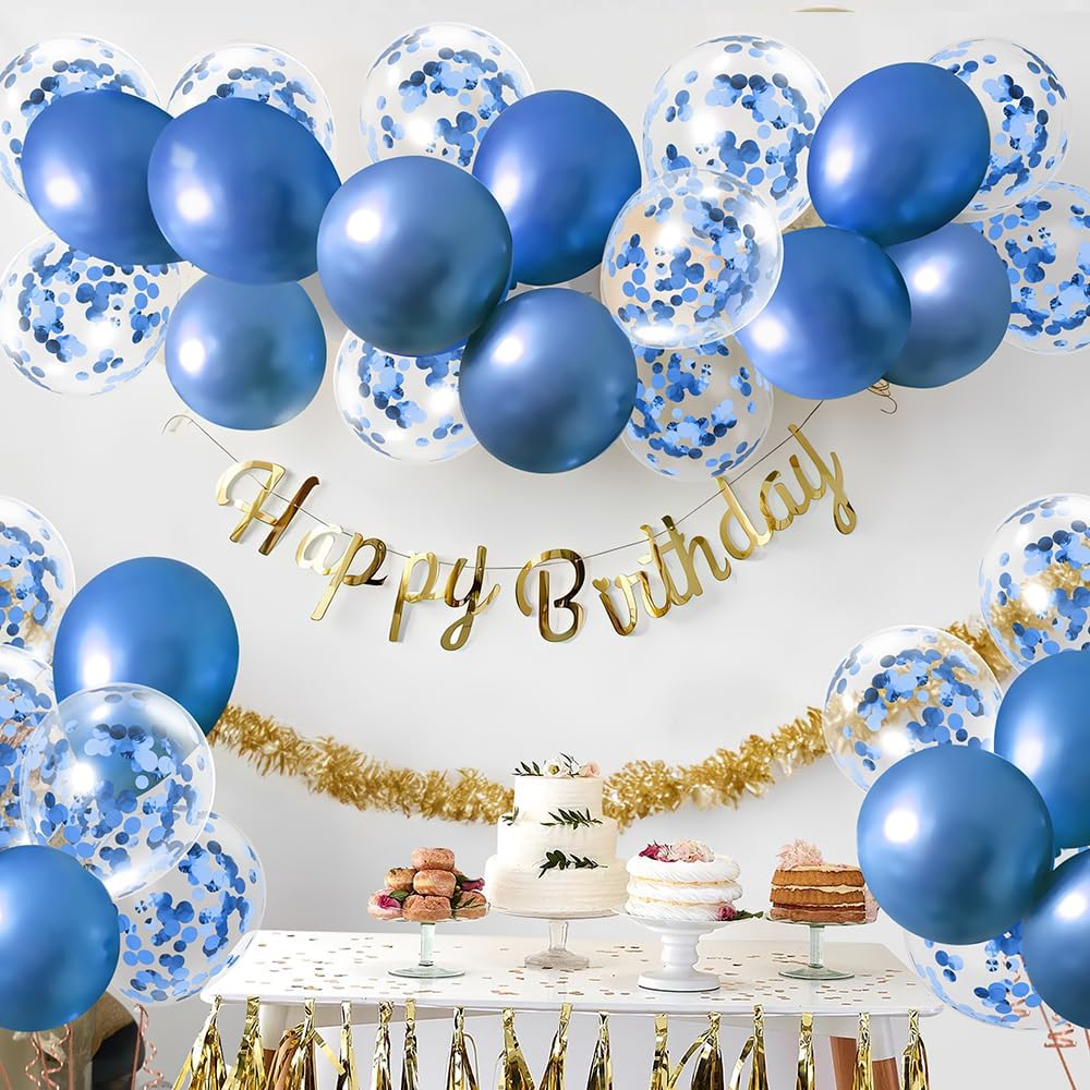 Gold Confetti Balloons, 50 Pcs 12 Inch, Glitter Gold Confetti Party Balloons, Party Decorations, Birthday Wedding Baby Shower Party Balloons Decorations