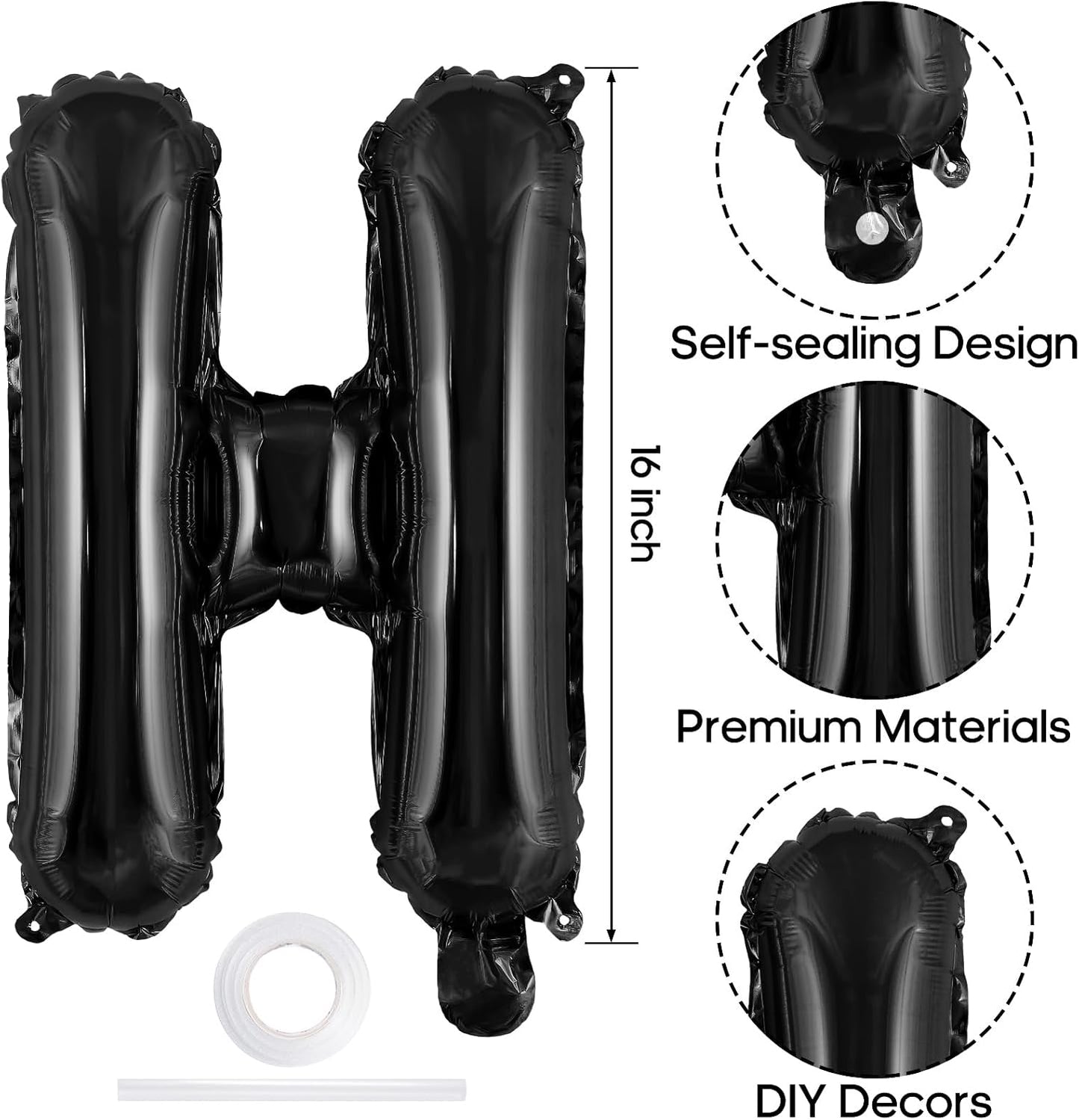 Happy Birthday Balloons Banner, Foil Balloon Personalized Name Letters Balloons Sign Birthday Party Decorations for Women Men Boys Girls Cream