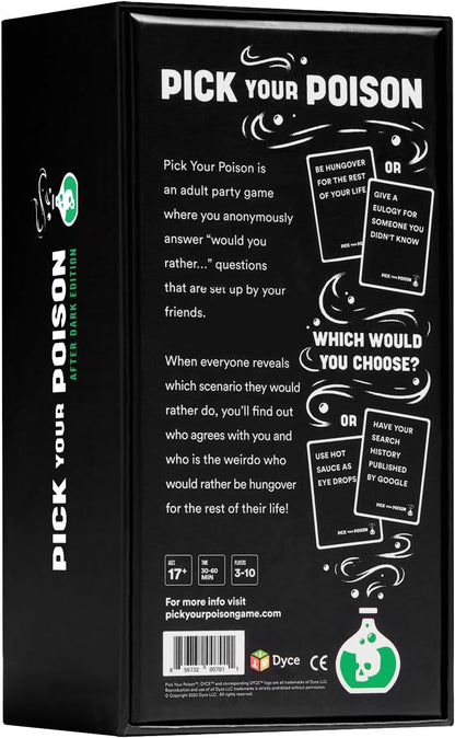 Pick Your Poison After Dark Party Game -The “What Would You Rather Do?” Family Card Game for White Elephant Parties, Stocking Stuffers + Board Games Night with Friends