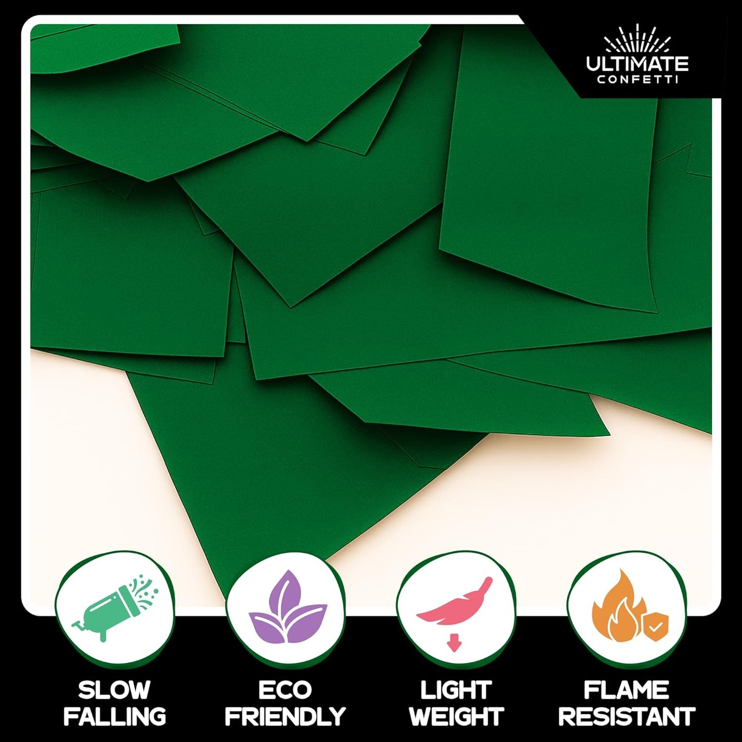 Ultimate Confetti, Multicolor Biodegradable Confetti - Rectangular Fluttering Tissue Paper Confetti for Cannon and Launcher use - Best for Holidays, Birthday, Wedding, and Parties - 1 lb, 16 oz