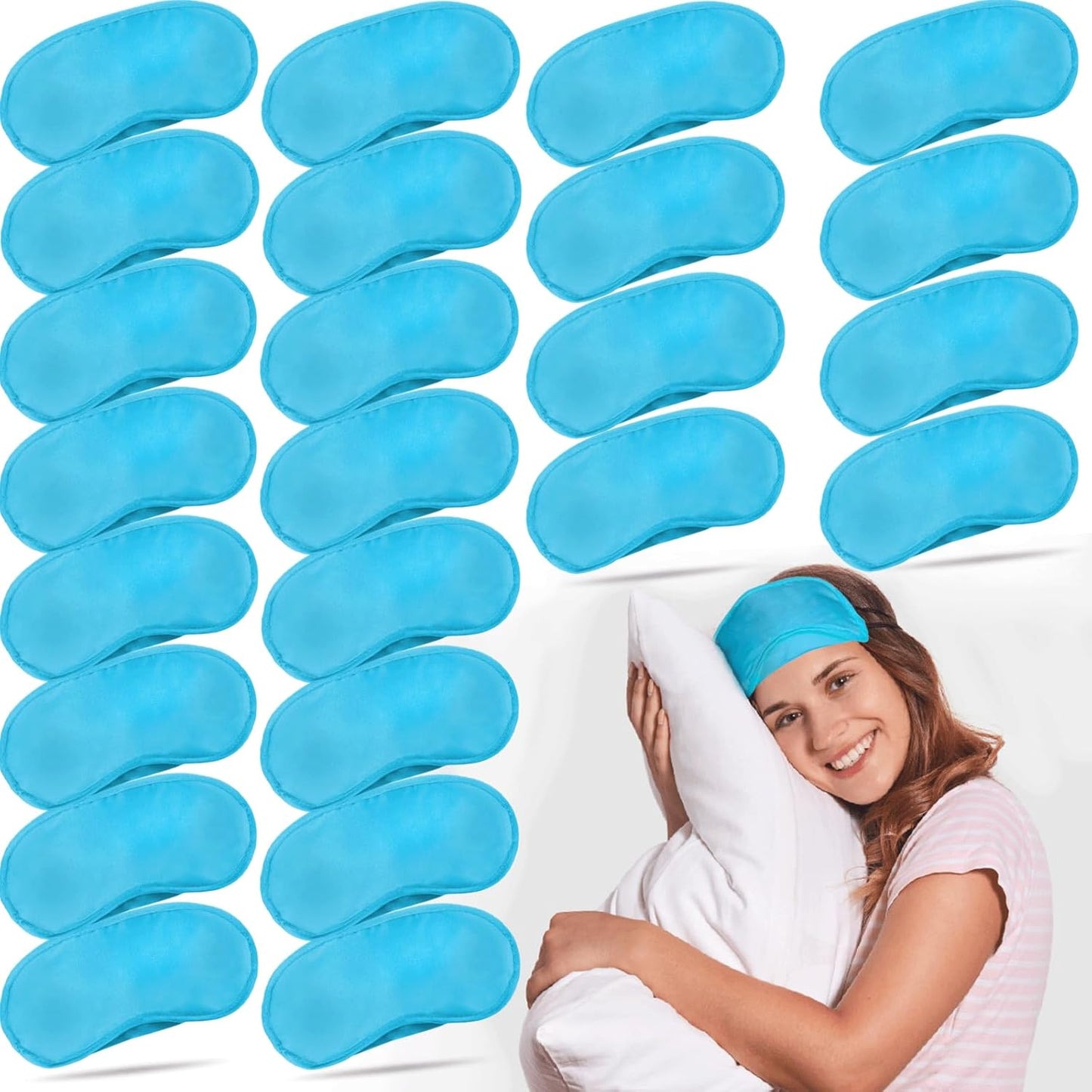 6 Pack Blindfold Eye Mask Cover Sleep Mask for Party Games Travel Sleep Team Build Party Supply with Adjustable Strap for Women Men Kids, Black