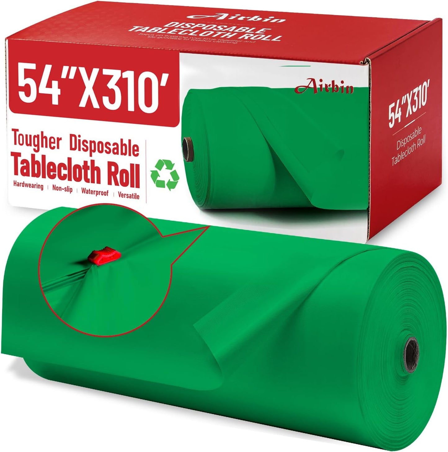 Plastic Table Cloth, 310 Ft X 54 in Disposable Tablecloth White Plastic Tablecloth with Any Cut Sliding Cutters Premium Table Cover Roll for Picnics, Parties, Birthdays, Weddings