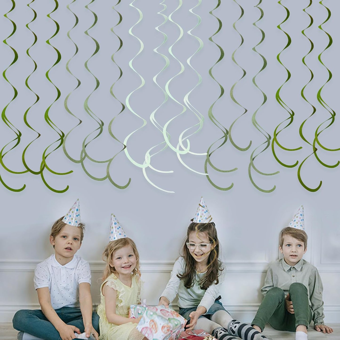 36 Pcs Blue Hanging Swirl Decorations Ombre Royal Blue White Felt Swirl Streamer Spiral Ceiling Garland for Birthday Wedding Baby Shower Graduation Under The Sea Nautical Ahoy Achor Party Supplies
