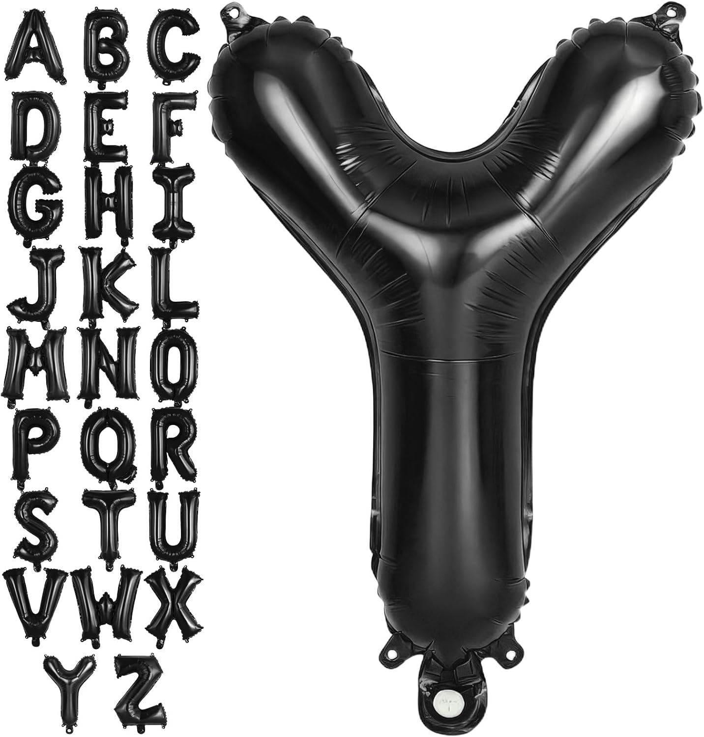 Black Letter A Balloons, 40 Inch Large Foil Letter Balloons, Custom Phrase Balloon for Birthday Party Wedding Anniversary Decoration (Black A)