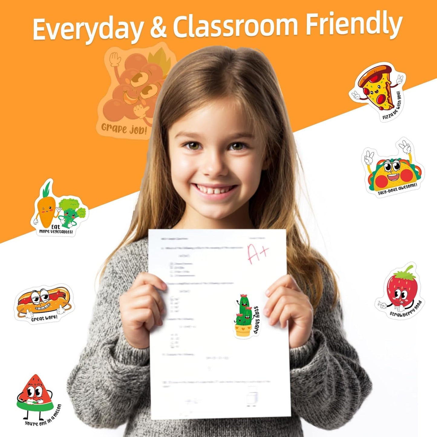 200pcs Student Reward Fun Sticker Store, Motivational Bulk Stickers for Kids Classroom, Teacher Prizes for Students