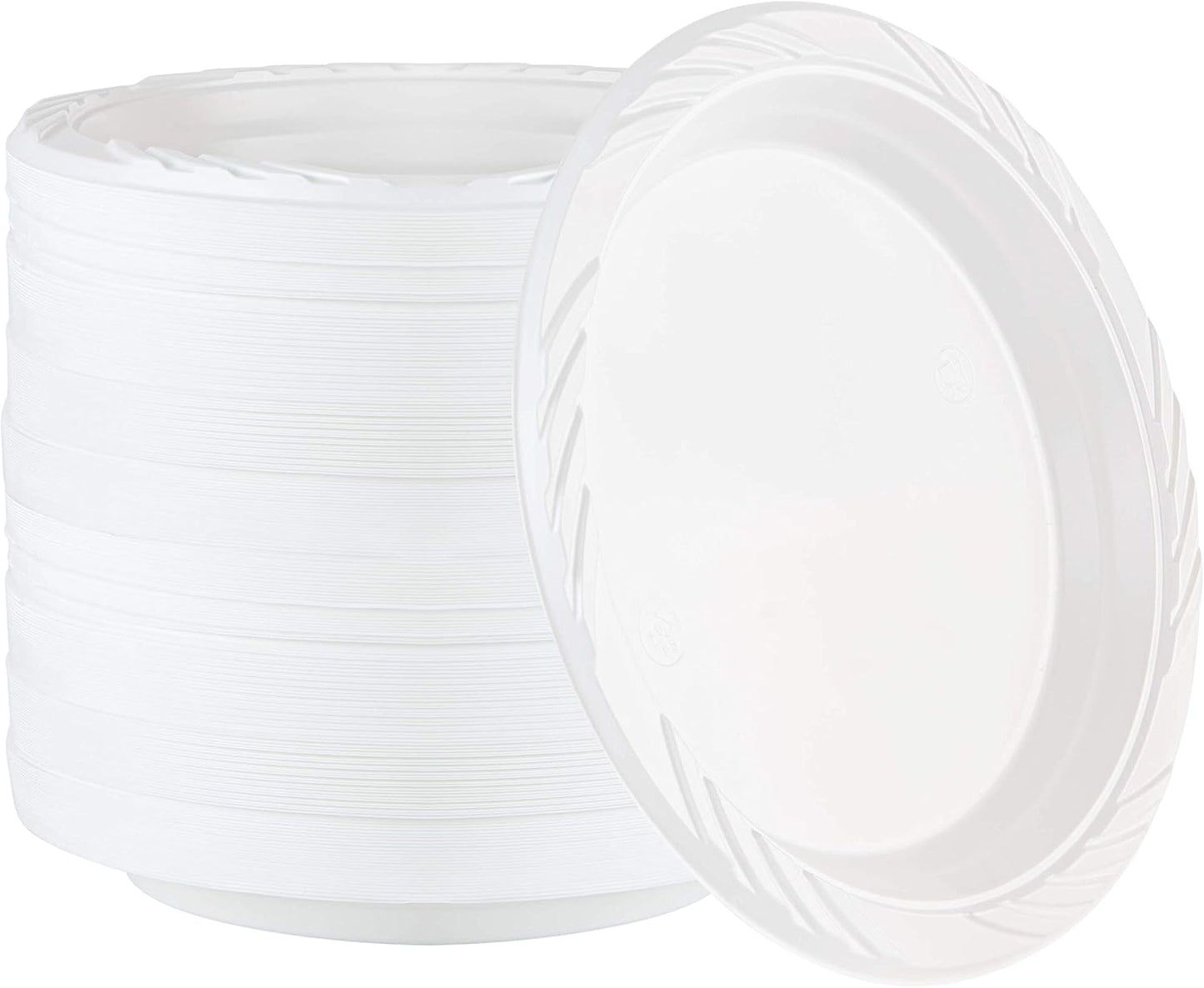 100 Count Disposable 12 ounce White Plastic Soup Bowls