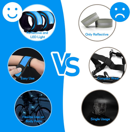 esonstyle 6 PCS LED Glow Bracelets, Night Safety Light Up Bracelets for Kids - Glow in The Dark Party Favors for Halloween, Christmas, Concerts, Festivals, Sports, Camping, Green