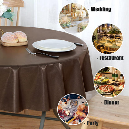 sancua Clear Plastic 100% Waterproof Tablecloth - 54 x 78 Inch - Vinyl PVC Rectangle Table Cloth Protector Oil Spill Proof Wipe Clean Table Cover for Dining Tables, Parties & Camping, Crystal Clear