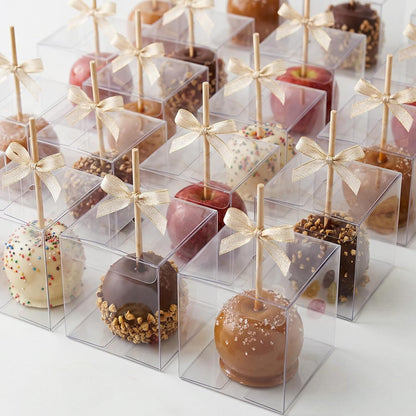 VGOODALL 100 Pcs Clear Favor Boxes, 2x2x2 Inch Small Transparent Cube Gift Boxes for Candy, Macarons, Jewelry, Wedding, Birthday, Baby Shower Party Favors