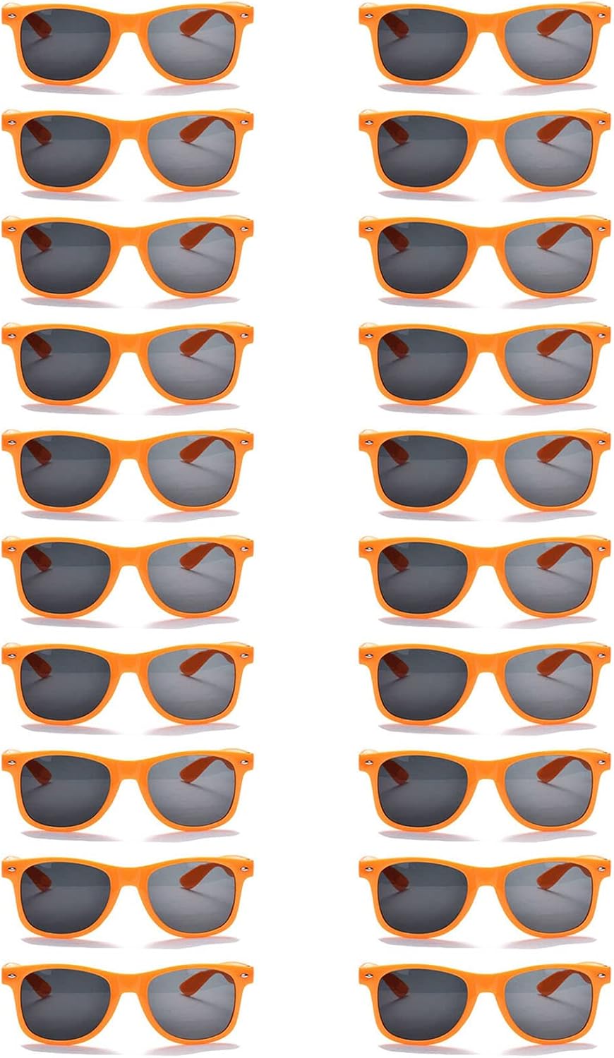 20 Pairs Bulk Sunglasses for Adult Retro 70s 90s Cheap Glasses (Black)