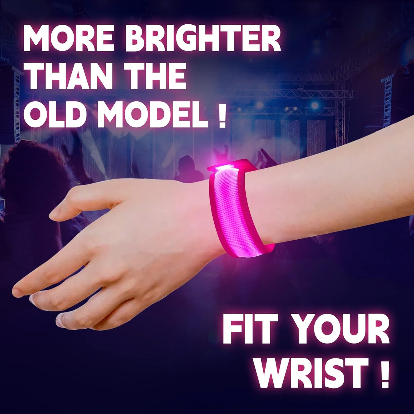 KIRALUMI 8 PCS LED Glow Bracelets, Light Up Bracelets for Kids Adults - Christmas Glow in The Dark Party Bracelets Favors Supplies for Concerts, Festivals, Game Prizes, Sports, Rave Accessories.