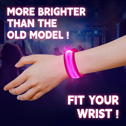 KIRALUMI 8 PCS LED Glow Bracelets, Light Up Bracelets for Kids Adults - Christmas Glow in The Dark Party Bracelets Favors Supplies for Concerts, Festivals, Game Prizes, Sports, Rave Accessories.