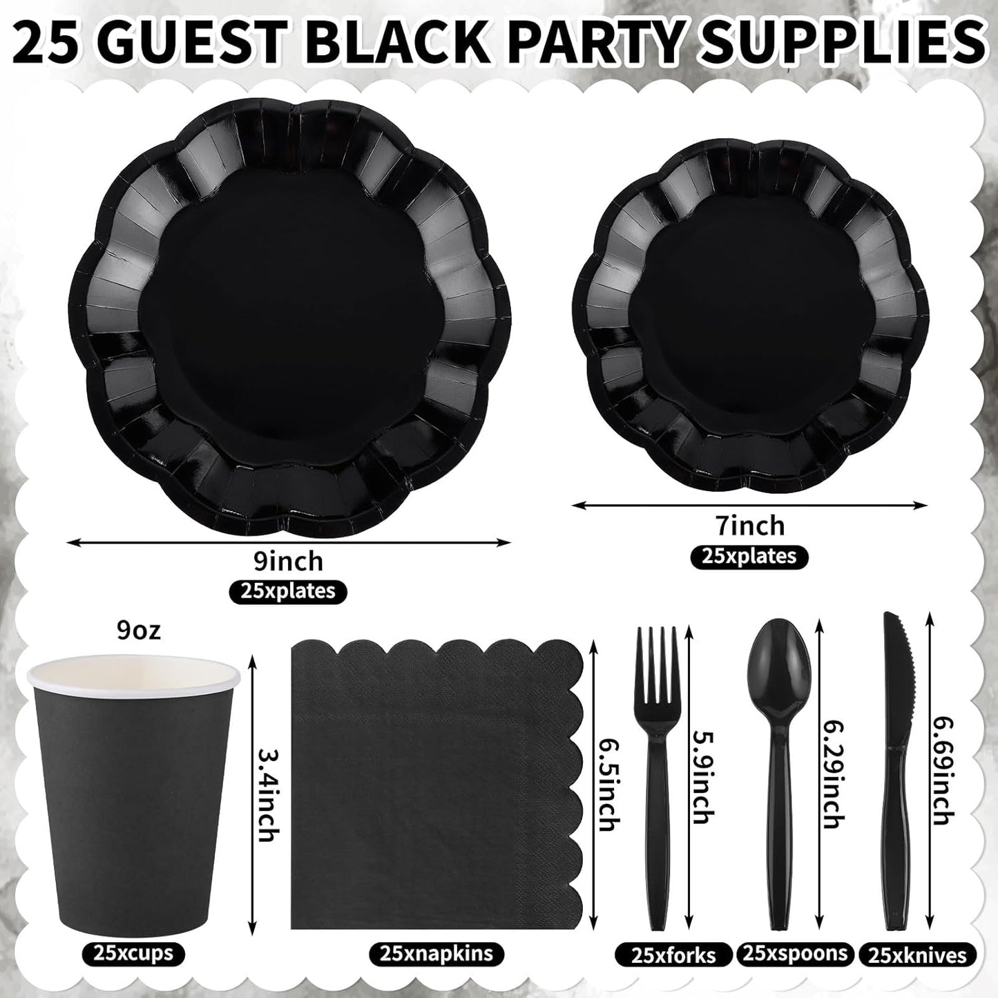NatNarr 175 Pcs Sage Green Plates and Napkins Set, 25 Guest Sage Green Party Supplies Include Scalloped Paper Plate Napkin Cup Forks Knives Disposable Plastic Cutlery for Wedding Baby Shower Birthday