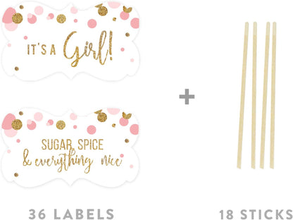 Andaz Press Blush Pink Gold Glitter Girl Baby Shower, Printable Table Tent Place Cards, 20-Pack, Seat Placement Cards Blank Place Cards For Table Settings Name Cards for Wedding, Graduation Food Cards - Colors B