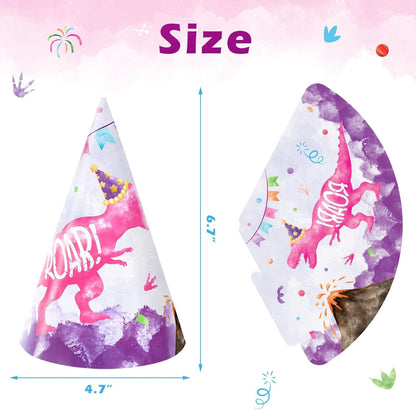 WERNNSAI Birthday Party Hats - 12 Pcs Birthday Party Supplies Cone Hat Headbands Colorful Paper Party Hats for Kids