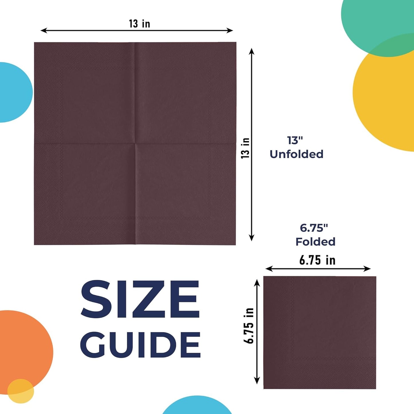 Party Solids Purple Paper Napkins Disposable Everyday 50 Pcs 2 Ply Purple Dinner Napkins Paper Everyday For Parties & Party Supplies