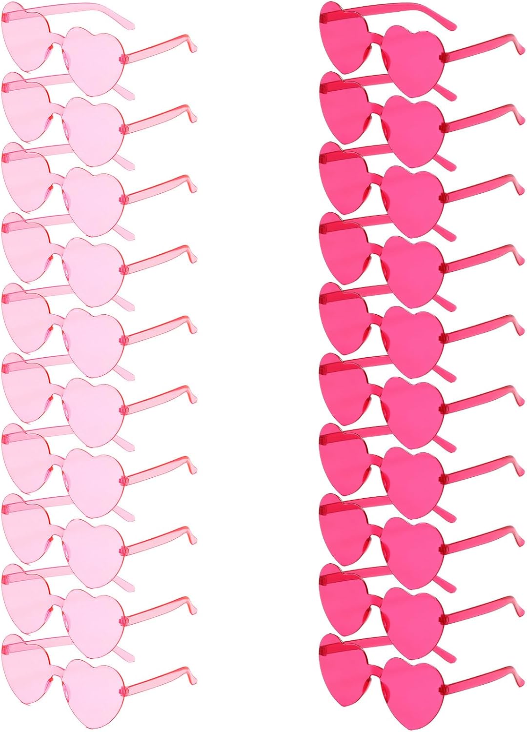 AEAHALY Heart Sunglasses for Women and Men Rimless Heart Shaped Sunglasses Bachelorette Bride Party Accessories