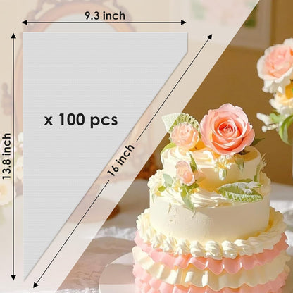 HOTEC Piping Bags and Tips Set, 120 Pcs Cake Decorating Kit with 100pcs 12 Inch Disposable Pastry Bags, 1 Reusable Piping Bags, 12 Piping Tips, 3 Cake Scraper, 2 Couplers, 2 Bag Ties, Baking Supplies