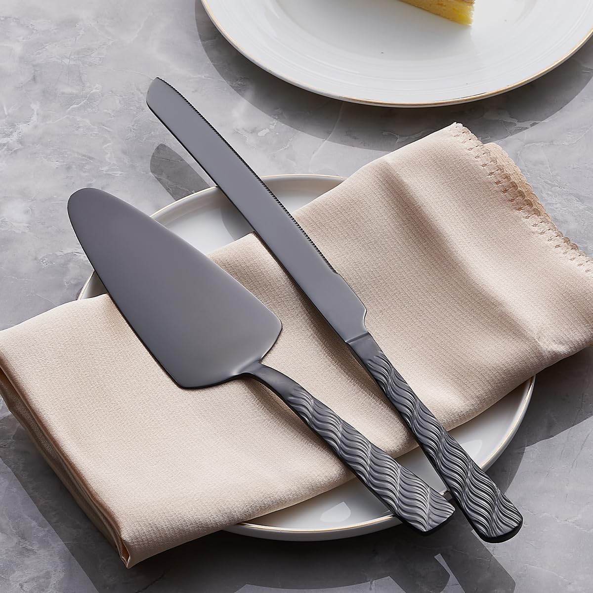 Rainbow Cake Cutting Set, Stainless Steel Cake Knife and Server, Cake Pie Cutter Set for Wedding, Birthday, Party