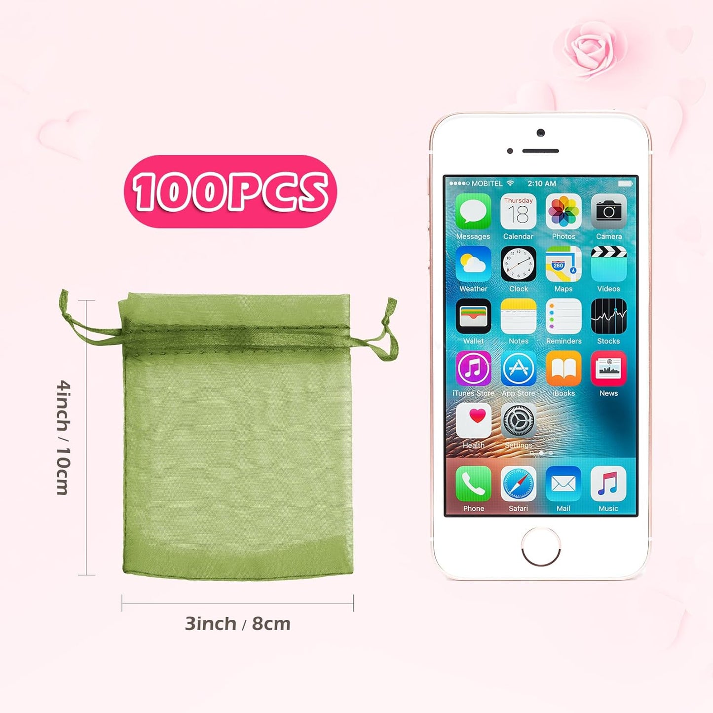 ANZNKU 50PCS White Organza Bags 3x4, Small Gift Bags Bulk for Sachet Jewelry Candy Treat, Mini Mesh Bag Drawstring for Wedding Bridal & Baby Shower, Party Favor Bag for Easter Mothers Day Birthday