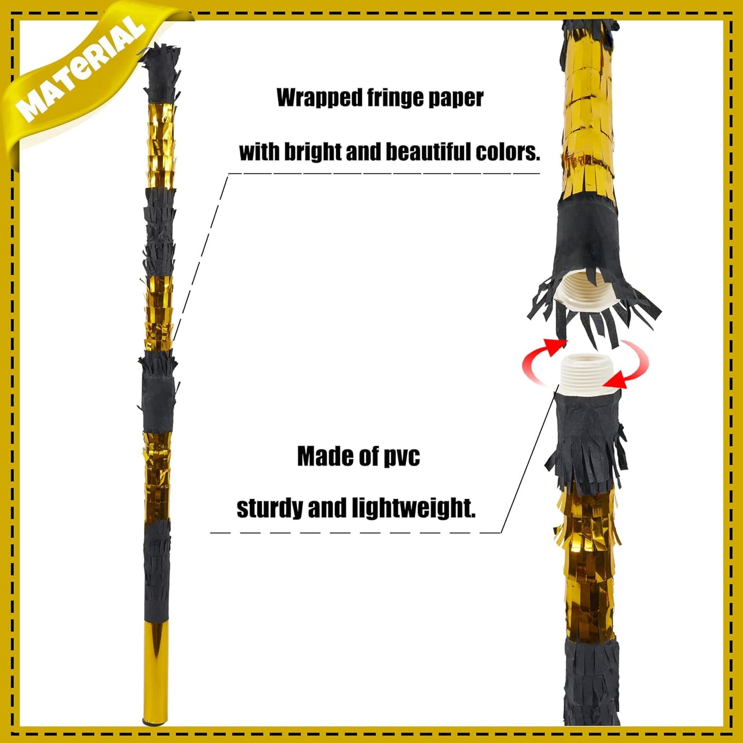 PCFING 30 Inch Piñata Stick Kit Blue Very Sturdy Will Not Break, Suitable for Boys Girls Adults Can Have Fun at Any Party