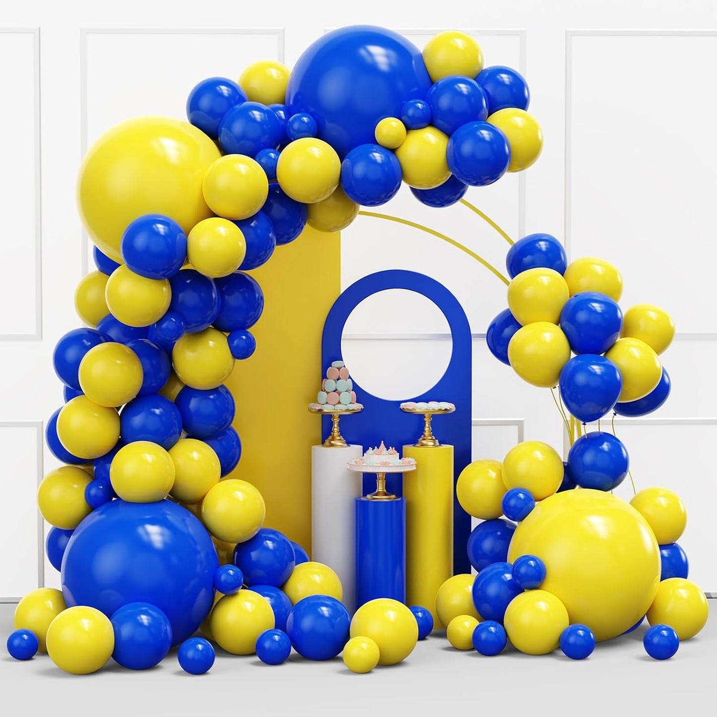 Black and Gold Balloons Garland Arch Kit, 134pcs Black and Metallic Gold Balloons with Different Size for 2026 Graduation Decorations, New Year, Birthday, Anniversary Party Decorations