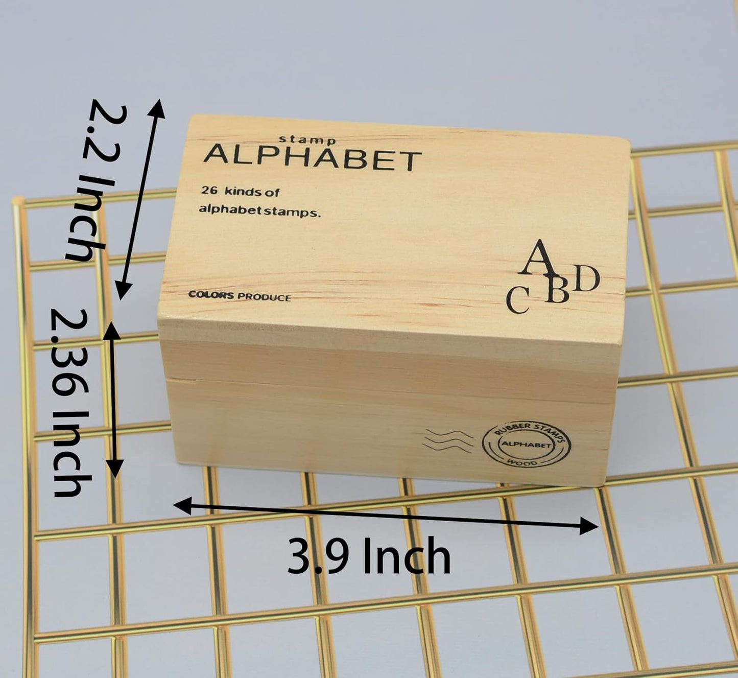 Pack of 36 Pcs Small Wooden Rubber Stamps 0.2 Inch of Letter and Number for DIY Craft Card and Photo Album (B)