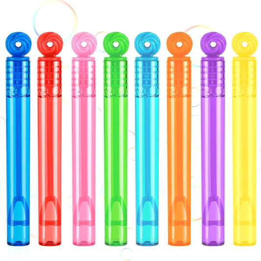 32 Pcs Mini Bubble Wands,8 Colors Circle Party Favors for Kids Supplies in Gift Box,Goodie Bag Stuffers, Classroom Prizes for Boys Girls,Birthday Decorations, Small Halloween TreatsGoodie Bag