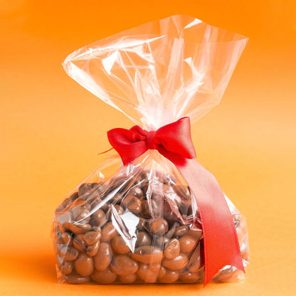 Gusseted Flat Bottom Cellophane Bags with Paper Insert 50Pcs 4x2x8 Inches Smore Bags
