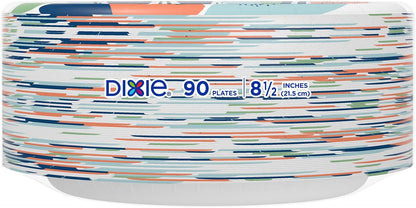 Dixie Large Paper Plates, 10 Inch, 150 Count, 2X Stronger*, Microwave-Safe, Soak-Proof, Cut Resistant, Disposable Plates For Everyday Breakfast, Lunch, & Dinner Meals
