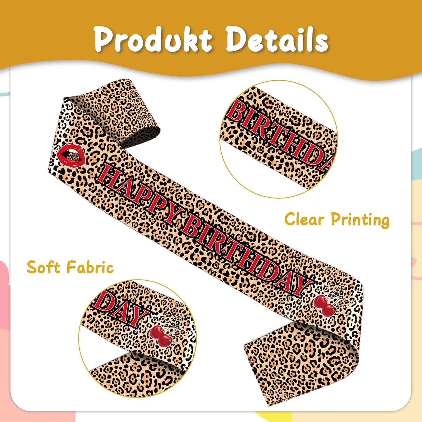 Cheetah Print Birthday Decorations Girls - 2 Pcs Leopard Birthday Queen Sash It’s My Birthday Badge Black Cheetah Birthday Accessories for Girls Women Party Decorations Gift