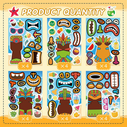 24 Sheets Make a Face Stickers for Kids Toddlers, Make Your Own Animal Mix and Match Sticker Sheets with Sea Animals Horses Dinosaurs Unicorns for Kids Crafts Party Favors Goodie Bags Stuffers