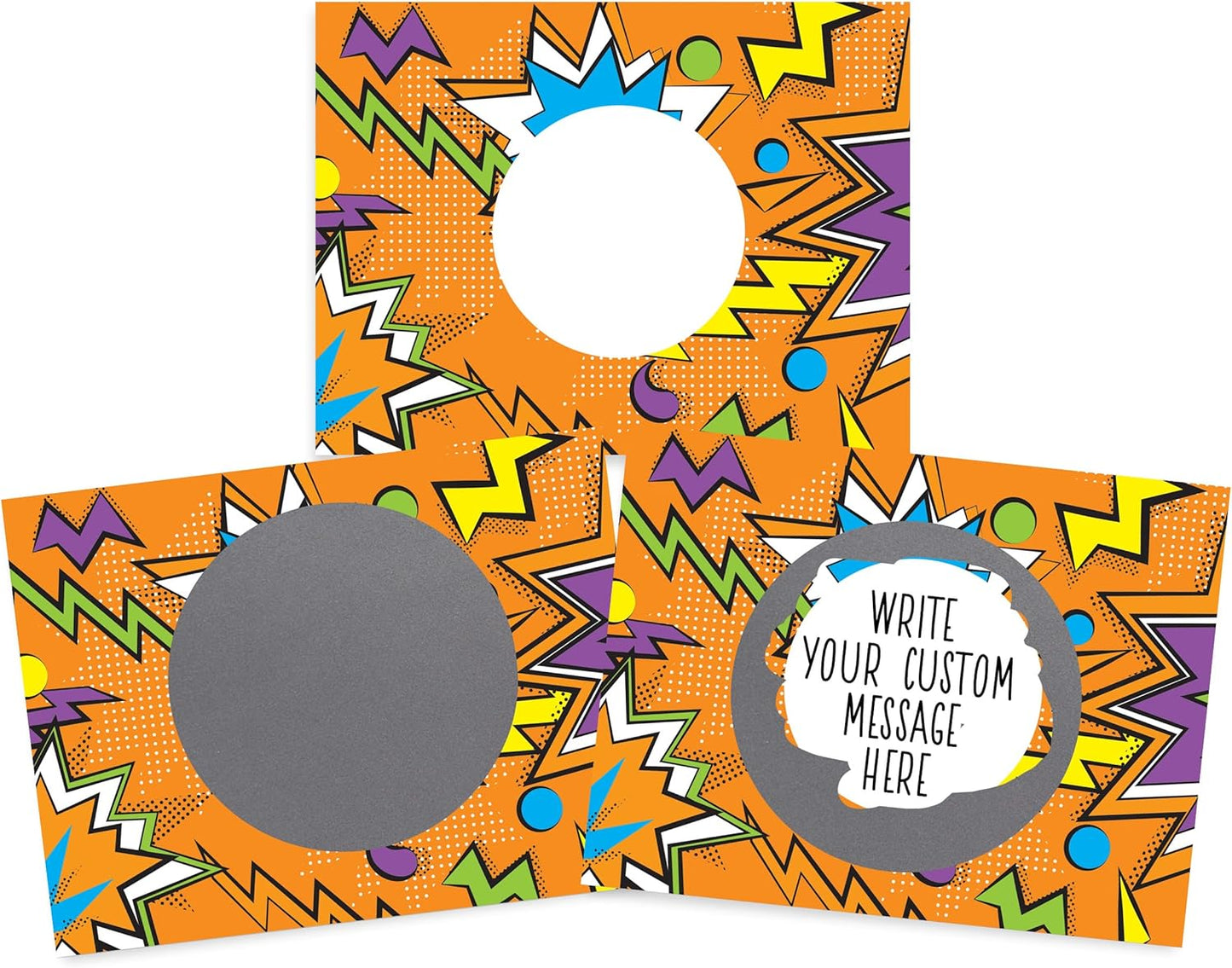 My Scratch Offs - Customizable Scratch-Off Cards Graffiti Design for Prizes, Classroom Rewards & Teacher Supplies, 50 Pack