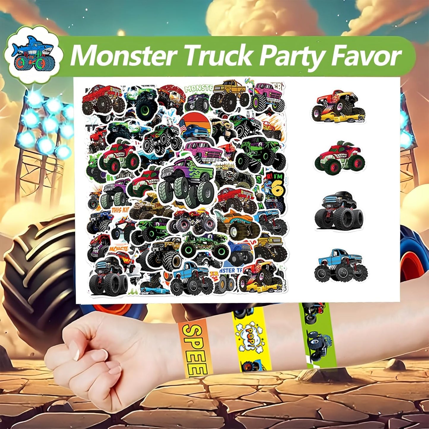 CZWXOXO 74 Pcs Racing Theme Party Favors 24 Pcs Slap Bracelets 50 Pcs Stickers Racing Birthday Party Decorations，Classroom Rewards Supplies
