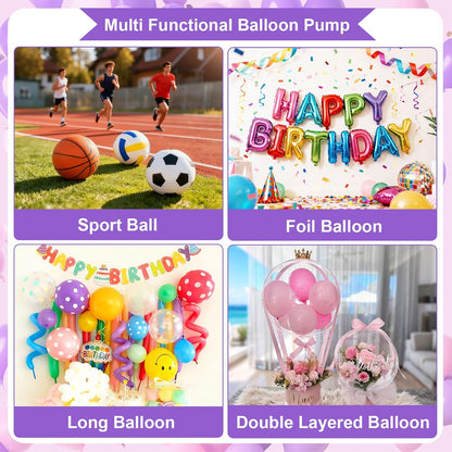 Ball Pump Balloon Pumps Electric, Balloon Pump Portable Long Animal Balloon Pump, Electric Blower Machine Inflator Basketball Pump 260 Balloon Pump for Party/Wedding/Birthday Decorations
