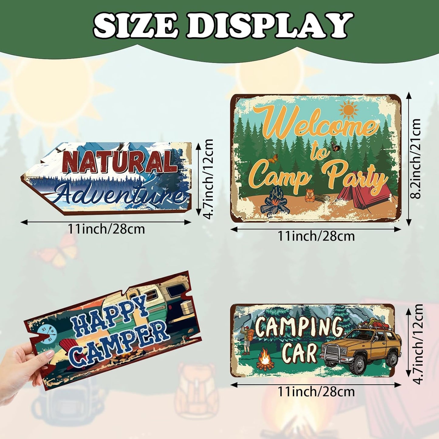 20 Pcs Luau Party Decorations Welcome Sign Summer Hawaiian Directional Signs Tropical Hawaiian Themed Birthday Decorations Luau Tiki Party Supplies with 2 Sheet Letter Stickers