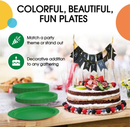 Exquisite Party Solids Red Plastic Plates For Party Supplies 10" Red Disposable Plates Heavy Duty 50 Pcs Plastic Dinnerware Sets Heavy Duty 350 GSM Disposable Dinnerware Set
