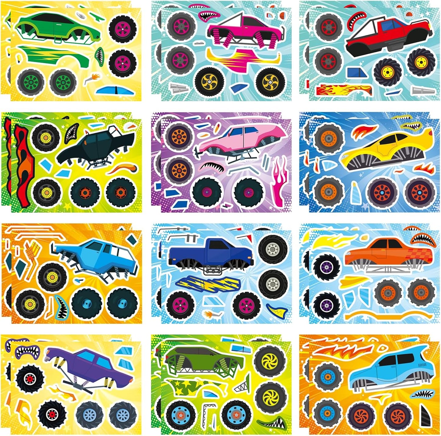 24 Sheets Make a Face Stickers for Kids Toddlers, Make Your Own Animal Mix and Match Sticker Sheets with Sea Animals Horses Dinosaurs Unicorns for Kids Crafts Party Favors Goodie Bags Stuffers