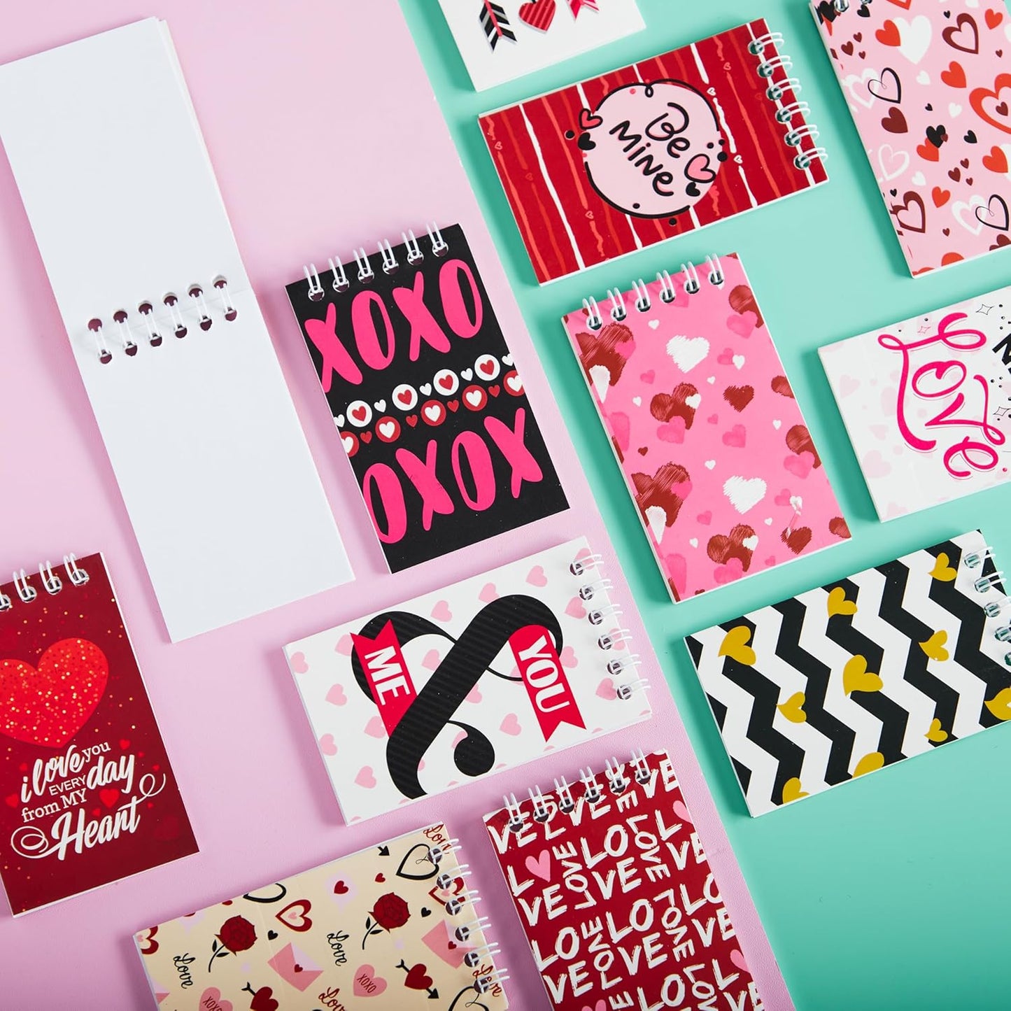 JOYIN 24 Valentine's Day 4'' Notepads, Mini Notesbook Set for Party Favors, Kids School Classroom Gifts Exchange