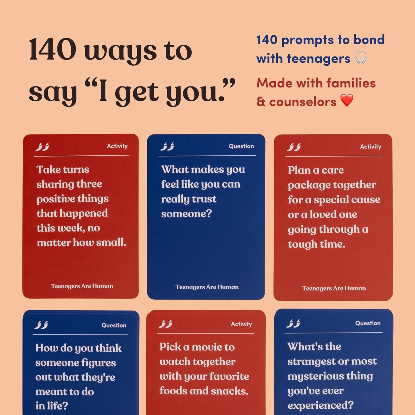 Partners are Human | 140 Conversation Cards to Help Deepen Romantic Relationships | Card Game for Bonding & Communication | Therapy for Adults
