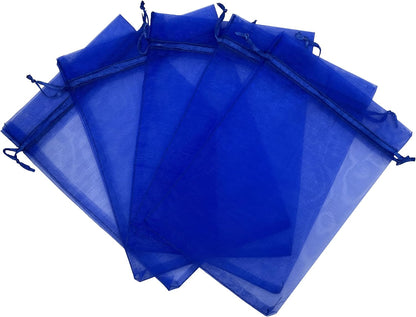 Jexila 120PCS Sheer Organza Bags 5X7 inches Mesh Drawstring Gift Bags Small for Jewelry Wedding Party Baby Shower Favor Bags (Rainbow )